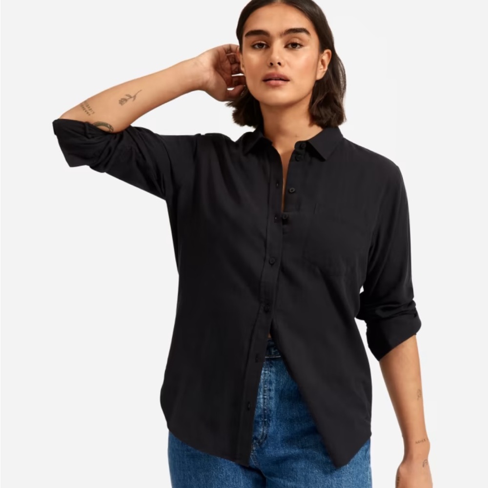 Everlane Black Button-Down Shirt